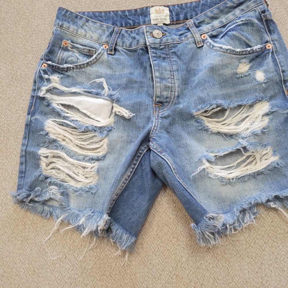 Island River jean shorts